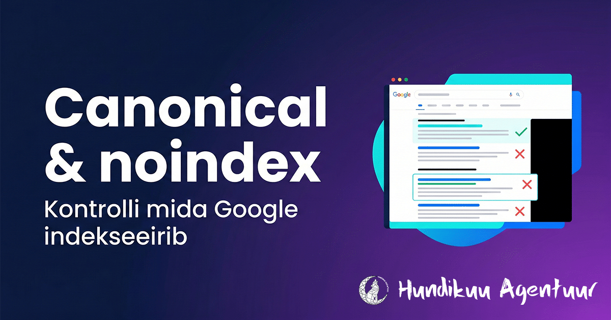 Canonical URL ja noindex – kuidas kontrollida, mida Google indekseerib