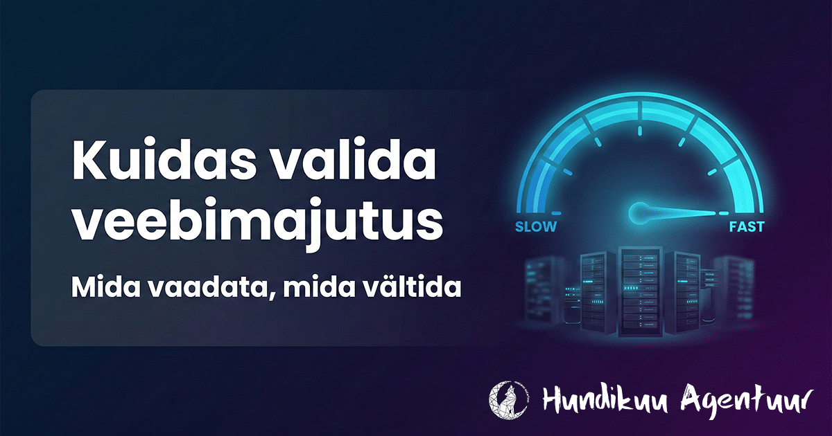Kuidas valida veebimajutus – mida vaadata, mida vältida